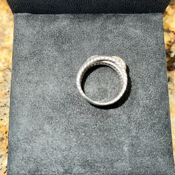 David Yurman Silver Twisted Rope Ring - Picture 4 of 5